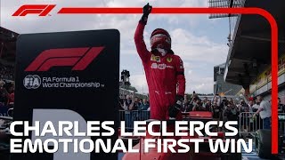 Charles Leclercs Emotional First F1 Win  2019 Belgian Grand Prix [upl. by Poler]