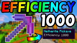 How To Get An Efficiency 1000 Netherite Pickaxe in Minecraft 116 2021 [upl. by Osicran807]