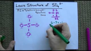 Lewis Structure of SO42 Sulfate CORRECT [upl. by Relyt]