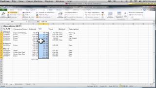 Business Tutorial How to use Excel for Receipts [upl. by Kathlin]