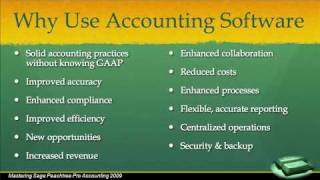 peachtree tutorial Chapter 1 INTRODUCTION TO PEACHTREE1 Why Use Accounting Software [upl. by Chiquia195]