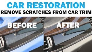 Removing The Scratches from a Luxury Cars Interior Trim  Cars 101 [upl. by Dihaz]