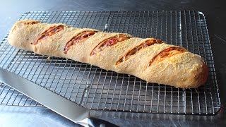 Salami Bread  How to Make a Stuffed Bread Recipe [upl. by Aihsatal]