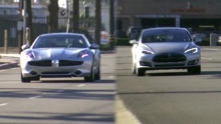 Fisker Karma vs Tesla Model S [upl. by Aratak]