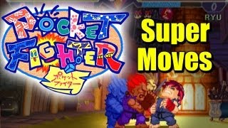 Super Gem Fighter Mini Mix Pocket Fighter All Super Moves [upl. by Eidnas]