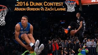 Zach LaVine and Aaron Gordons AWESOME 2016 Slam Dunk Duel [upl. by Assilanna]