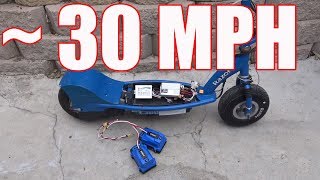 Install a 48V controller amp 48V battery on a Razor E300 24V Electric scooter [upl. by Jauch854]