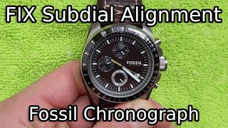 FIX Fossil Chronograph Subdials  How to Reset to Zero [upl. by Yattirb]