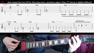 Metallica King Nothing rhythm guitar lesson [upl. by Kirat]