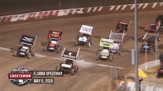 World of Outlaws Craftsman Sprint Cars Eldora Speedway May 6th 2016  HIGHLIGHTS [upl. by Zaccaria]