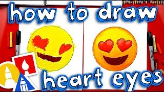 How To Draw Heart Eyes Emoji 😍 [upl. by Odelle]