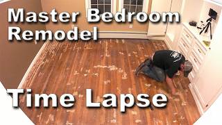 Bedroom Renovation TimeLapse  Complete Gut  Start to Finish [upl. by Yelrahs]