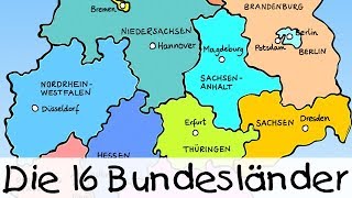 💡 Die 16 Bundesländer  Kinderlieder zum Lernen [upl. by Marshal]