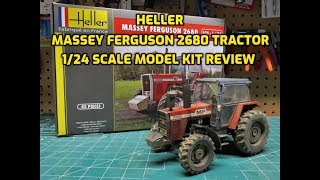 Heller 124 Massey Ferguson 2680 Tractor Scale Model Kit Build Review and Weathering [upl. by Mariette]