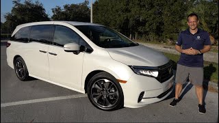 Is the updated 2021 Honda Odyssey Elite the KING of minivans [upl. by Ahsiekram674]