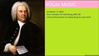 JS Bach Cantata Ein feste Burg BWV 80 Movement 1 Edexcel AS Level Music [upl. by Gilcrest]