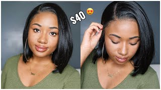 The Perfect Bob Wig Under 40  Outre Perfect Hairline Jenisse  HD Lace Front Synthetic Wig [upl. by Ephrayim]