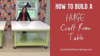 How To Build A HUGE Craft Table Or Sewing Table Or Workroom Table [upl. by Ahter]