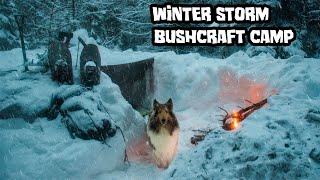 Overnight Winter Storm Bushcraft Camp [upl. by Suirauqram]