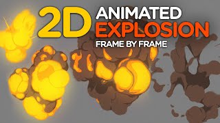 2D Animated Explosion  Frame by Frame [upl. by Eneres53]