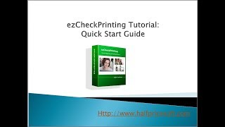 ezCheckPrinting Quick Start Guide [upl. by Ahsuoj]