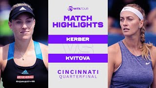 Angelique Kerber vs Petra Kvitova  2021 Cincinnati Quarterfinal  WTA Match Highlights [upl. by Aiyekal]