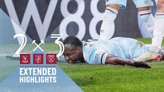 EXTENDED HIGHLIGHTS  CRYSTAL PALACE 23 WEST HAM UNITED [upl. by Anerys]