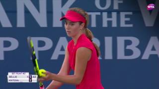 2017 Bank of the West Classic Quarterfinals  CiCi Bellis vs Petra Kvitova  WTA Highlights [upl. by Ahsatel550]