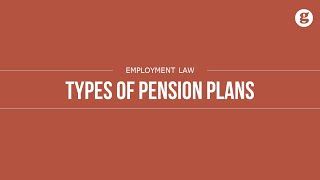 Types of Pension Plans [upl. by Aborn]