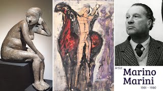 Italian Sculptor Artist Marino Marini  Sculpture amp Paintings  WAA [upl. by Danette]