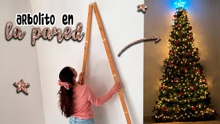 ❌ ¡SIN CLAVOS ÁRBOL de NAVIDAD en la PARED Christmas TREE DECORATIONS Adornos NAVIDEÑOS [upl. by Hairahcez]