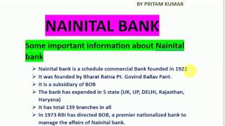 ABOUT NAINITAL BANK [upl. by Lered893]