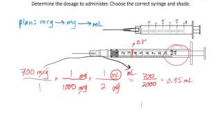 Parenteral Dosage Calculation Two Injection Examples [upl. by Elleynad]