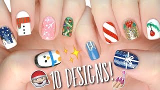 10 Easy Nail Art Designs for Christmas The Ultimate Guide 4 [upl. by Eednim247]