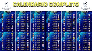 CALENDARIO COMPLETO de la CHAMPIONS LEAGUE 20212022 [upl. by Rriocard]