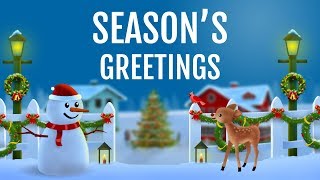 Seasons Greetings amp Happy Holidays animated greetings [upl. by Lessig]