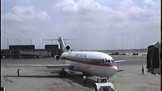 Continental Airlines 727 at OHare ORD 1991 [upl. by Charita]