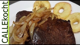 Leber Berliner Art mit Äpfeln und Zwiebeln gebraten  Omas Rezept [upl. by Inerney]