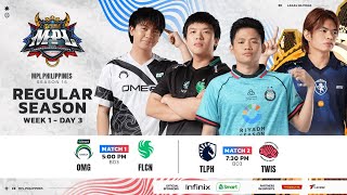 🔴 LIVE  MPL PH S15  FILIPINO  Week 1 Day 3 [upl. by Nirtiac708]