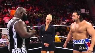 Mark Henry confronts Attack Rusev WWE RAW HD 060914 [upl. by Karel]