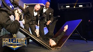 The Dudley Boyz put a stagehand through a table WWE Hall of Fame 2018 WWE Network Exclusive [upl. by Auqenwahs]