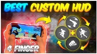 4 Finger Best Custom HUD Settings 🔥 Latest Control Settings Free Fire  Pro Custom HUD Setting 2021 [upl. by Donela]