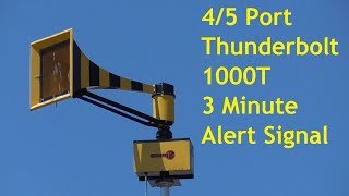 Refurbished 45 Thunderbolt 1000T Tornado Siren Test 3 Min Alert  Thomaston GA 32019 [upl. by Navnod36]