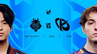 G2 vs KC  2025 LEC Winter Split Playoffs  Split Final [upl. by Salba]