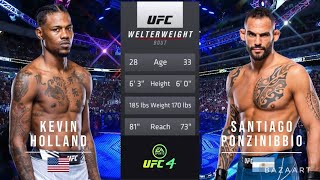 KEVIN HOLLAND VS SANTIAGO PONZINIBBIO FULL FIGHT UFC 287 [upl. by Enilesoj]