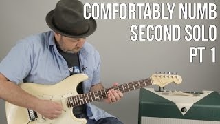 Comfortably Numb Second Solo Guitar Lesson Pt1 David Gilmour [upl. by Asilak]