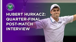 Hubert Hurkacz QuarterFinal PostMatch Interview  Wimbledon 2021 [upl. by Lauree921]