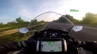 Kawasaki Ninja H2 SX SE Maximum Speed Autobahn [upl. by Aerdnua389]