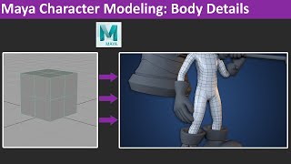 Maya Modeling Tutorial Body Details [upl. by Einamrej932]