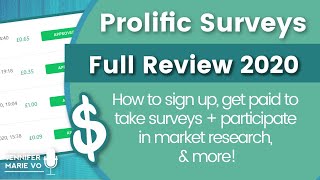 Prolific Academic Surveys Review in 2020 How to Get Paid as a Research Participant for Studies [upl. by Landis]